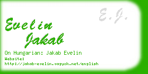 evelin jakab business card